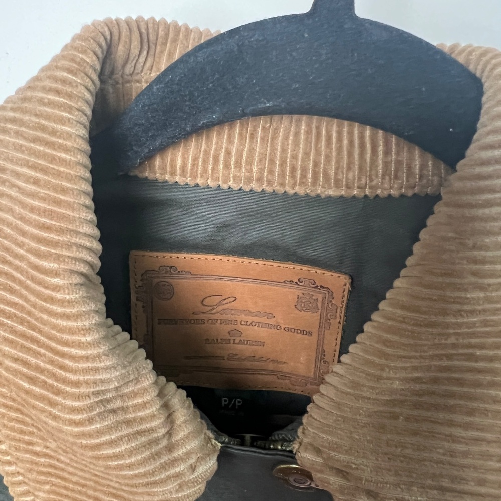 Lauren Ralph Lauren Women’s Olive Green Field Jacket Petite Sml Corduroy Collar - Picture 5 of 11